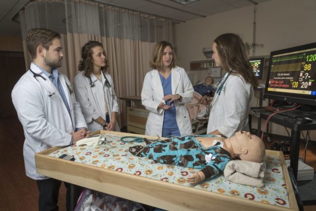 nursing students in class