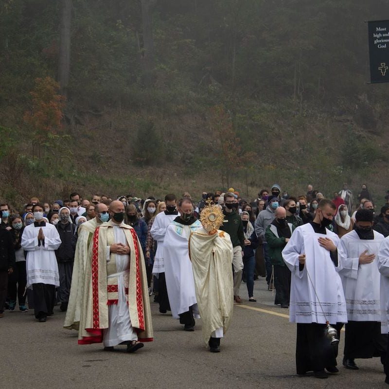 Procession Down Franciscan Way East